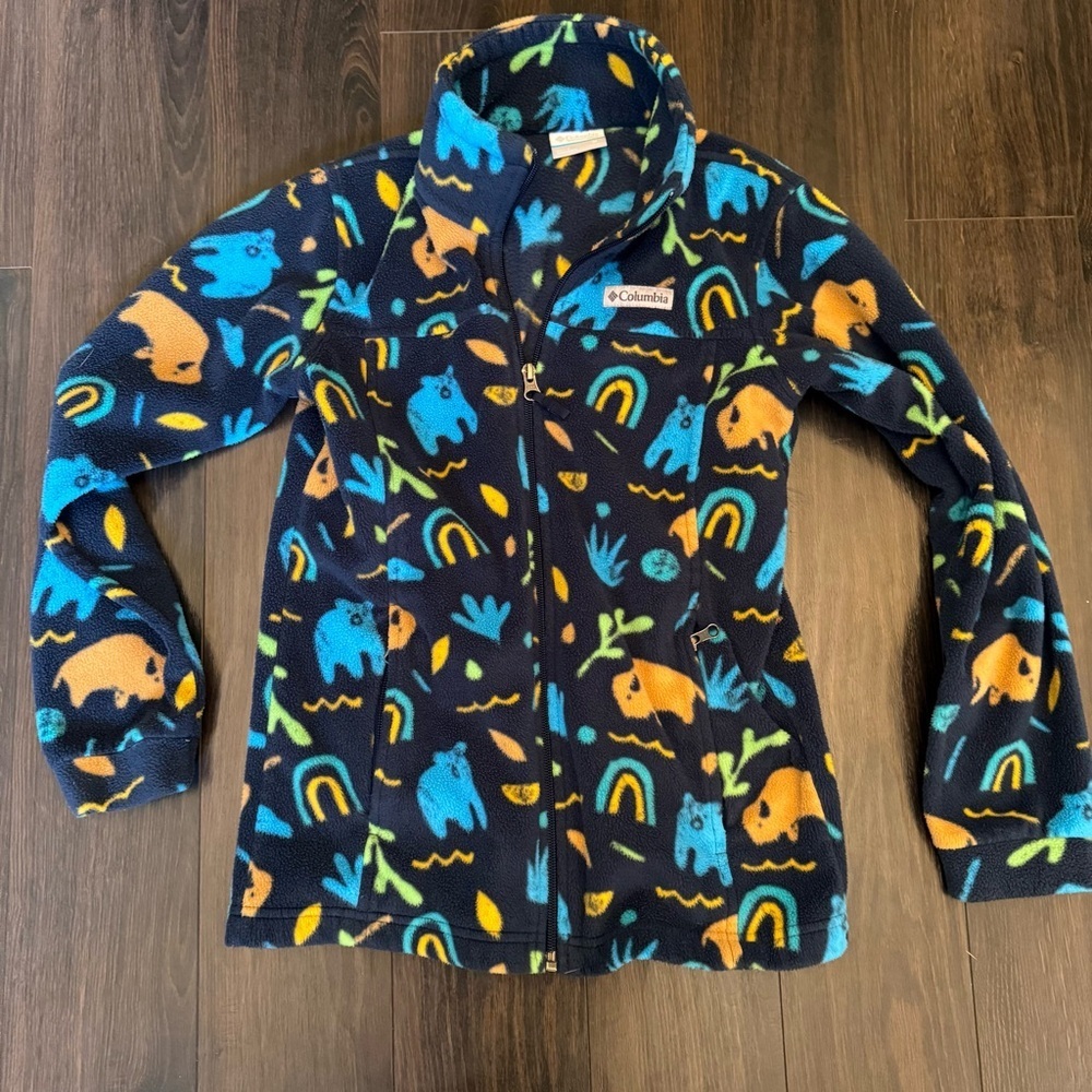 Boys Columbia Zing Fleece Animal Bear Buffalo Rainbow